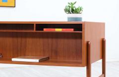 Danish Modern Executive Teak Desk with Bookshelf - 2226760