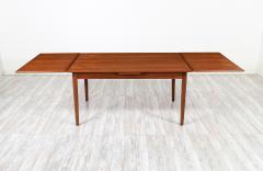 Danish Modern Expanding Teak Dining Table with Draw Leaves - 3008557