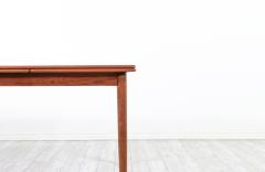 Danish Modern Expanding Teak Dining Table with Draw Leaves - 3008558