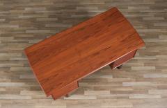 Danish Modern Floating Top Teak Desk w Bookcase - 4243893