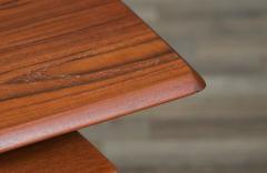 Danish Modern Floating Top Teak Desk w Bookcase - 4243894