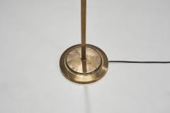 Danish Modern Floor Lamp with Black Lacquered Shade Denmark 1950s - 2968782
