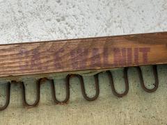 Danish Modern Gray Leatherette Walnut Footstool Denmark 1950s - 4423525