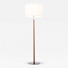 Danish Modern Height Adjustable Teak Stem Floor Lamp with Iron Base - 3012246