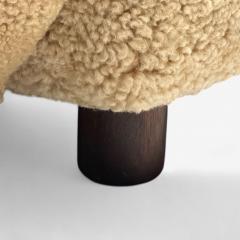 Danish Modern Honey Sheepskin Oak Sofa Denmark 1940s - 4144611
