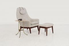 Danish Modern Lounge Chair and Ottoman 1960c  - 4140901