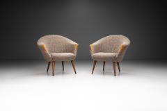 Danish Modern Lounge Chairs with Wooden Accents Denmark ca 1950s - 3460587