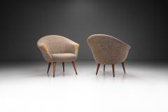 Danish Modern Lounge Chairs with Wooden Accents Denmark ca 1950s - 3460589