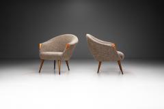 Danish Modern Lounge Chairs with Wooden Accents Denmark ca 1950s - 3460590