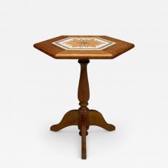 Danish Modern Oak Ceramic Side Table Denmark 1975 - 4385453