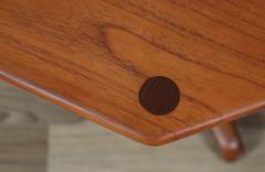Danish Modern Pedestal Teak Side Table by B M - 4132482