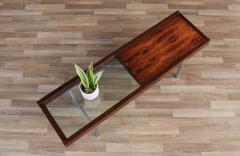 Danish Modern Rosewood Glass Coffee Table - 3597731