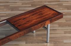 Danish Modern Rosewood Glass Coffee Table - 3597732
