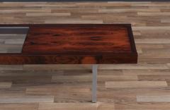 Danish Modern Rosewood Glass Coffee Table - 3597734