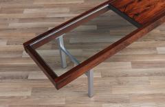 Danish Modern Rosewood Glass Coffee Table - 3597738