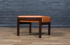 Danish Modern Rosewood Leather Stool - 4380270