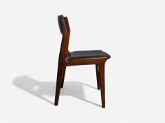 Danish Modern Rosewood Leatherette Dining Chairs Denmark 1950s - 4265585