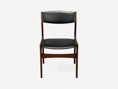 Danish Modern Rosewood Leatherette Dining Chairs Denmark 1950s - 4265589