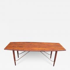 Danish Modern Rosewood and Copper Coffee Table - 2389369