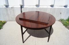 Danish Modern Round Rosewood Dining Table with Extension - 102559