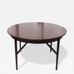 Danish Modern Round Rosewood Dining Table with Extension - 376563