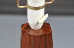 Danish Modern Sculpted Hexagonal Rosewood Table Lamp - 4711628