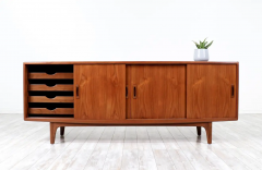 Danish Modern Sculpted Teak Credenza by H P Hansen - 2534890