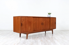 Danish Modern Sculpted Teak Credenza by H P Hansen - 2534892