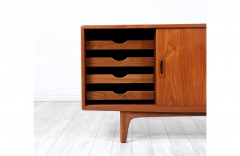 Danish Modern Sculpted Teak Credenza by H P Hansen - 2534897