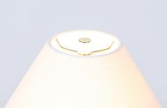 Danish Modern Sculpted Teak Table Lamp with Cone Linen Shade - 3144604