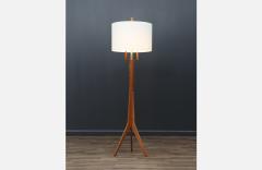 Danish Modern Sculpted Teak Tripod Floor Lamp - 3598869