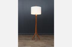 Danish Modern Sculpted Teak Tripod Floor Lamp - 3598871