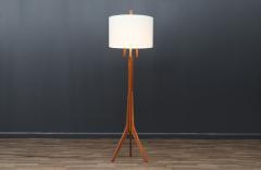 Danish Modern Sculpted Teak Tripod Floor Lamp - 3598873