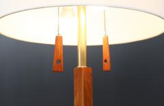 Danish Modern Sculpted Teak Tripod Floor Lamp - 3598879