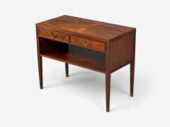 Danish Modern Small Console or Cabinet Rosewood Brass Denmark 1950s - 4753076