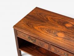 Danish Modern Small Console or Cabinet Rosewood Brass Denmark 1950s - 4753079