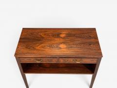 Danish Modern Small Console or Cabinet Rosewood Brass Denmark 1950s - 4753081