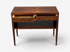 Danish Modern Small Console or Cabinet Rosewood Brass Denmark 1950s - 4753084