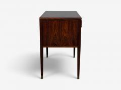 Danish Modern Small Console or Cabinet Rosewood Brass Denmark 1950s - 4753087