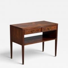 Danish Modern Small Console or Cabinet Rosewood Brass Denmark 1950s - 4753101
