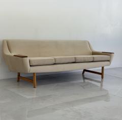 Danish Modern Sofa with Teak Paws Oak H Base 1960s 2 Configurations - 4660241