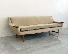 Danish Modern Sofa with Teak Paws Oak H Base 1960s 2 Configurations - 4660242