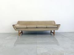 Danish Modern Sofa with Teak Paws Oak H Base 1960s 2 Configurations - 4660245