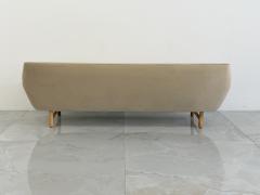 Danish Modern Sofa with Teak Paws Oak H Base 1960s 2 Configurations - 4660253