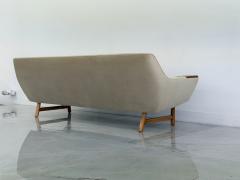 Danish Modern Sofa with Teak Paws Oak H Base 1960s 2 Configurations - 4660254