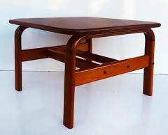 Danish Modern Solid Teak Side Table Rounded Edges and Curved Legs - 3509639