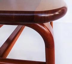 Danish Modern Solid Teak Side Table Rounded Edges and Curved Legs - 3509715