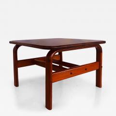 Danish Modern Solid Teak Side Table Rounded Edges and Curved Legs - 3527577