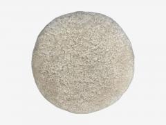 Danish Modern Style Sheepskin Stools Beige Shearling Maple USA 21st c  - 4413660