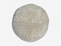 Danish Modern Style Sheepskin Stools Beige Shearling Maple USA 21st c  - 4426762